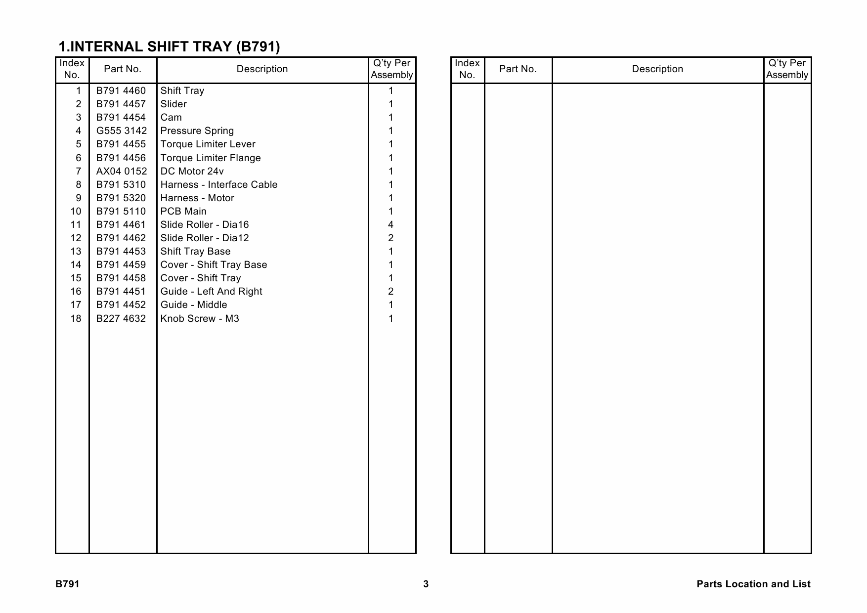 RICOH Options B791 INTERNAL-SHIFT-TRAY-SH3000 Parts Catalog PDF download-3